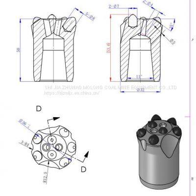 Узконаклонные инструменты для буровых работ в скалах Кнопочные долота с коротким венцом photo-4