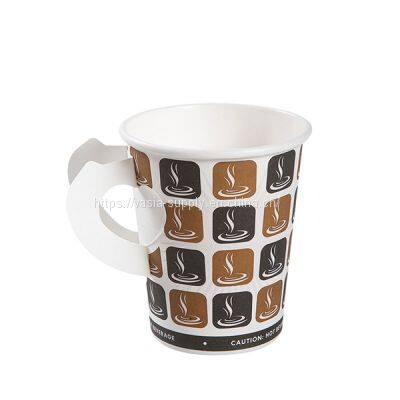Thick and durable premium paper material paper cups with handle for arts and crafts for kids' activities