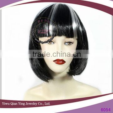 Fashion cheap short straight white highlight bob cut halloween party wigs