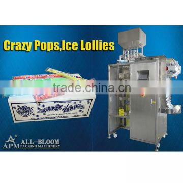 different color ice pop filling and packing machine