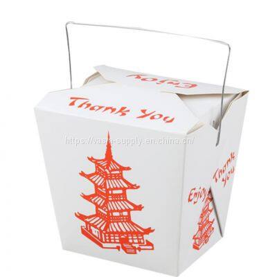 32oz noodle lunch food packaging kraft paper noodle boxes Chinses noodle packaging boxes