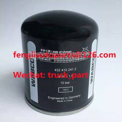 WABCO 4324102412 original truck air dryer filter black air dryer cartridge