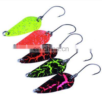 3cm 3g fishing metal spoon baits  spinner lure hard casting bait trout mini bait wobbler artificial spoon  made of Pure copper