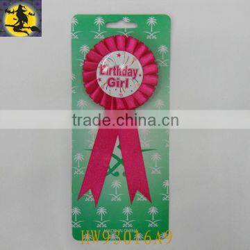 Hot Pink Birthday Badge Designed for Birthday Girl