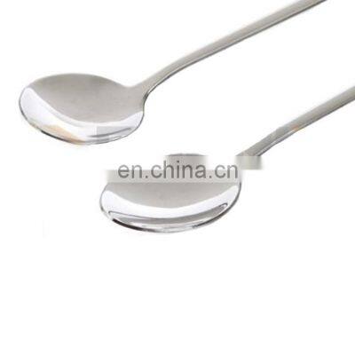 High Quality Long Handle Round Shape Stainless Steel Coffee Stirring Spoon photo-5