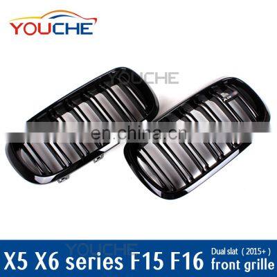 F15 F16 Replacement ABS Car Front Bumper Mesh Grille for BMW X Series X5 X6 2015+ photo-4