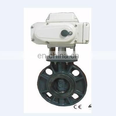 butterfly valve CTB 220V 12V 24V  DN50 DN80 DN100 DN400 wafer UPVC electric upvc butterfly valve