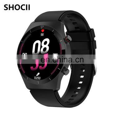 Round Rotary Button ECG Heart Rate Health Tracker Sport Watch With Calls Music Blood Oxygen Multi Languages IP67 Smartwatch