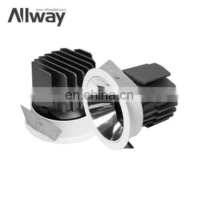 ALLWAY Super Brightness Anti Dazzle PC CE ROSH Office 5w 9w 15w COB Led Spot Recessed Down Lights