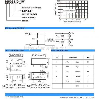 Fixed Input and Unregulated Dual Voltage Output Isolated DC/DC Converter photo-5