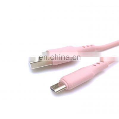 Liquid silica gel multi-color 2.4A data cable 1M TPE USB Data charging Cable for Android  cable mobile phone data cable