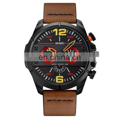 New Arrival Skmei 1846 Men Watch Design Leather Strap Waterproof 30 Meters Customized Logo Brand photo-2