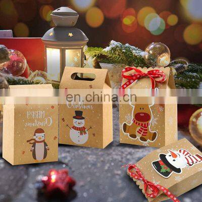 Specially Custom Logo Designed Kraft Paper Bags for Reusable Candy and Biscuit Sets Christmas Gift Boxes photo-2