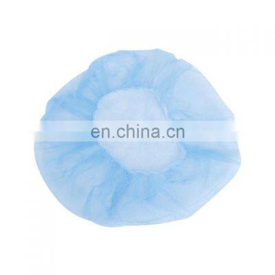 Disposable Nonwoven Round Cap Mob Bouffant Hat Prevent Hail Fall Cap Factory Direct Sale