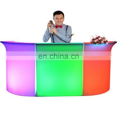 Party event nightclub remote control portable mobile novelty led light up bar counter furniture tables and chairs sofa set