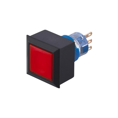 ip65 16mm square and dot illumination 12v 24v 1no1nc vandal resistant push button switch reset