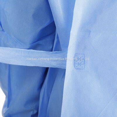 Free Sample Blue Disposable SMS Isolation Gown For Hospital photo-5