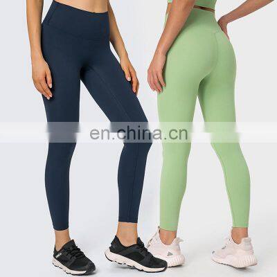 Custom logo yoga pants activewear clothing gym tights sports leggings high waist scrunch butt lift sexy yoga leggings for women