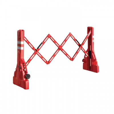 High Visibility Temporary Traffic Control Plastic Red Expandable Safety Barricade Portable Crowd Control Plastic Expandable Barrier Folding Traffic Barrier