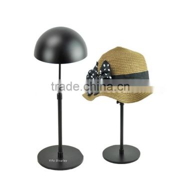 Adjustable Metal Hat Stand Display Black Stainless Steel Hat Hanger Cap Stand RHH001