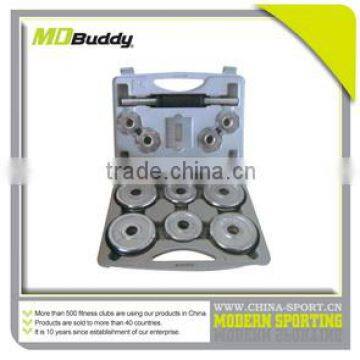 Practical portable 15kgs chromed dumbbell sets with high quality