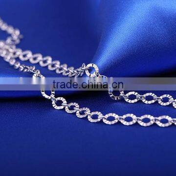 2015 Fashion Rhodium Plated Dimond Cut Chain Necklace Jewelry Accessories photo-5