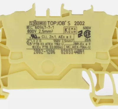 Qty:100pcs 2Way GROUND TERMINAL BLOCKS 800V WAGO 2002-1207 2.5MM photo-3