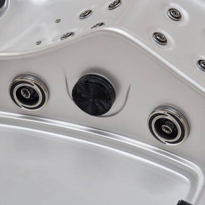 Acrylic Whirlpool Bath With LED Waterfall, Bluetooth Speaker Pillow Massage Bathroom Tub photo-5