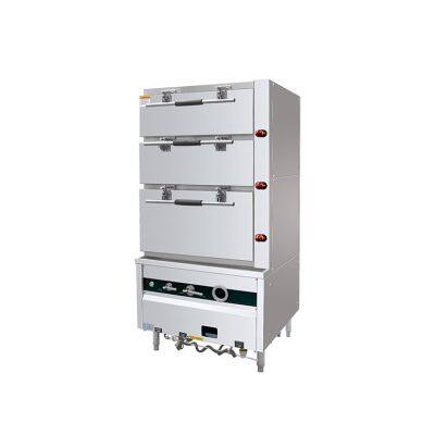 Jinyudian Three-Door Seafood Steamer with Self-aspirating Fire Tube