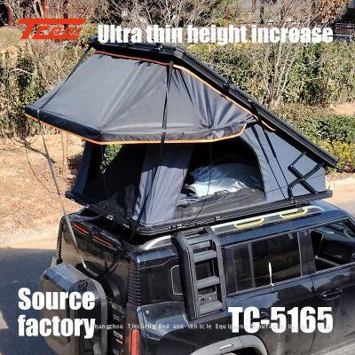 Quick opening thin car roof tent factory supplies outdoor camping without setting up aluminum alloy high top hardtop tents