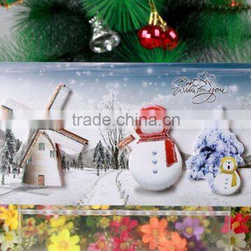 Winter snowman stereo CARDS beautiful Christmas CARDS greeting card message card gift card