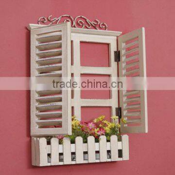 European Style Garden Wood Craft Shutter Wall Decoration photo-4