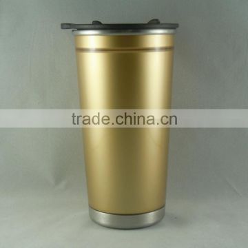 hot sale stainless steal inner PS outter wall design 450ml double layer travel mug