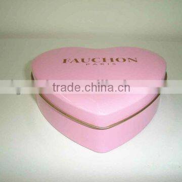 small heart shape tin can tin box for chocolate promotion