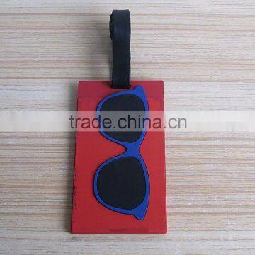 Sunglass shape tourism soft pvc luggage tags