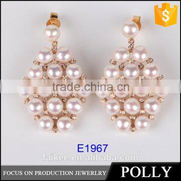 fashion earring designs new model hanging pearl earrings jewelry set