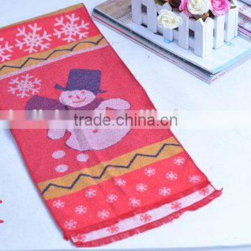 Good Quality Fashion Baby Boys Girls Snowflower and Snowman Knitted Cashmere Scarf for Christmas photo-4