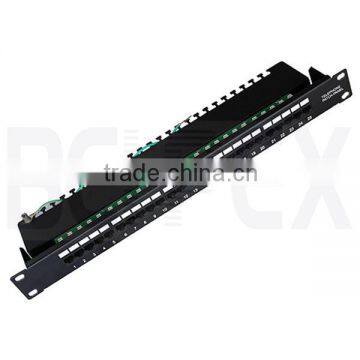 19" Fiber Optic RJ45 CAT5e UTP 24 Ports Patch Panel