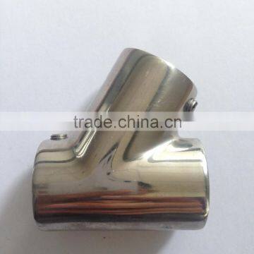 Boat rail fitting stainless steel y tee ss304