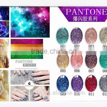 CAIXUAN New arrival Glitter color gel polish series Beautiful Bottle Nail Polish Nail UV Gel Polish                        
                                                                                Supplier's Choice