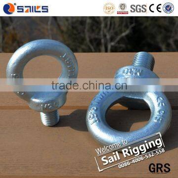 high quality carbon steel towing eye bolt DIN580 with silver surface