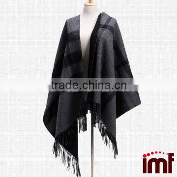 Women Cashmere Oversized Blanket Poncho Cape Shawl