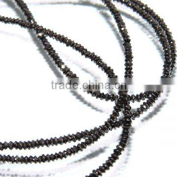 Black Diamond Faceted Beads