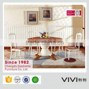 2016 high quality solid wood rotating classic dining room furniture