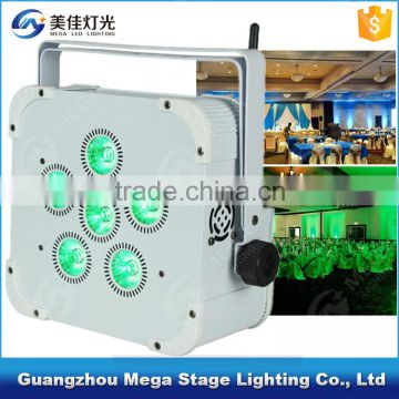 remote control wedding decorative wireless battery dmx 6in1 led flat par light