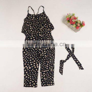 2016 Factory New Arrival Summer Child Clothes for Fashion Girls Overall Baby Clothing Set Wholesale Kids Clothes (ulik-GC079) photo-2