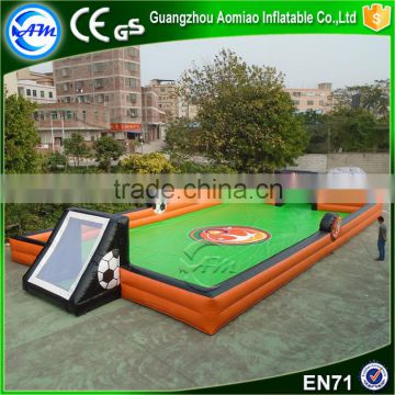 Exciting football game inflatable soap soccer field portable soccer field