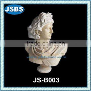 white stone greek god Apollo bust sculpture