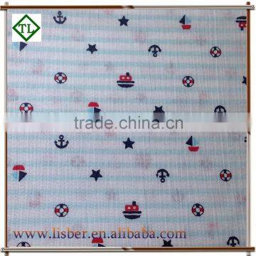 COTTON PRINTED SEERSUCKER/children's garments fabric