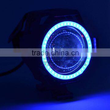 BJ-SPL-008 New Arrival Custom Black 12V Motorbike Motocross Angel and Devl Eye Motorcycle Spot LED Light photo-5